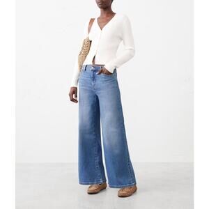 NWT 2025 Banana Republic Factory Wide Leg Jean US 8/29 High Rise Medium Wash